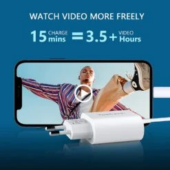 Chargeur Secteur Rapide 20 Watts 9 Chargeur Secteur Rapide 20 Watts -Monde Electronique Chargeur YooTech 15 minutes de charge 35 heures de videos