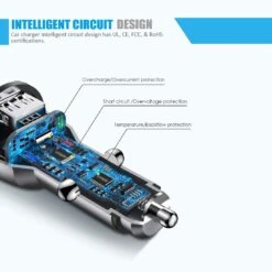 Chargeur Allume Cigare Universel Portable -Monde Electronique Chargeur allume cigare Licheers conception intelligente
