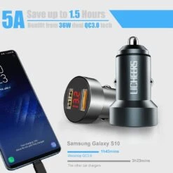 Chargeur Allume Cigare Universel Portable -Monde Electronique Chargeur allume cigare Licheers rapide