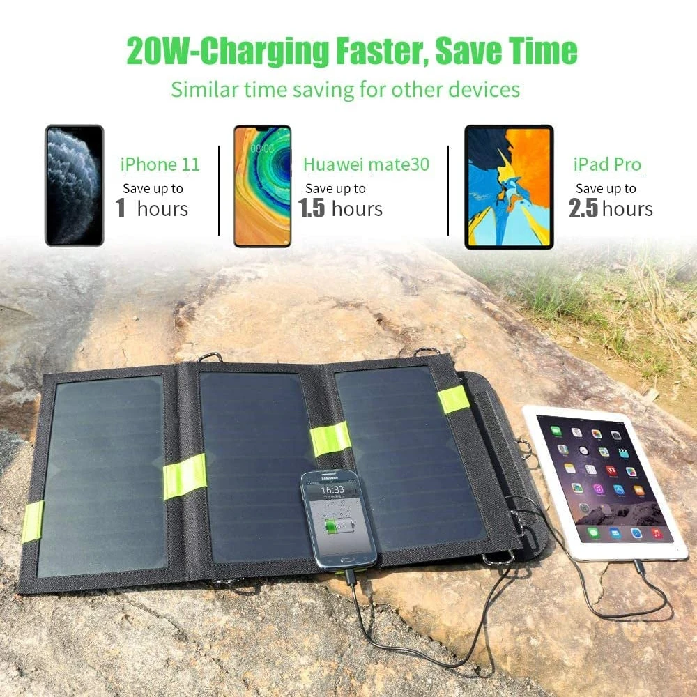 Chargeur Avec Panneau Solaire De 20 Watts 5 Chargeur Avec Panneau Solaire De 20 Watts – Image 3