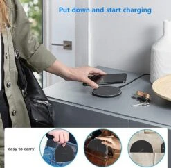 Chargeur Sans Fil Compatible Qi 9 Chargeur Sans Fil Compatible Qi -Monde Electronique Chargeur induction KLiHD posez et chargez