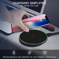 Chargeur Sans Fil Compatible Qi 8 Chargeur Sans Fil Compatible Qi -Monde Electronique Chargeur induction KLiHD securise