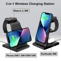 Support Chargeur Smartphone Sans Fil -Monde Electronique Chargeur induction LeQuiven 15W details techniques