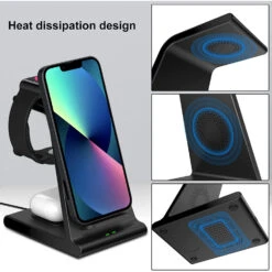 Support Chargeur Smartphone Sans Fil -Monde Electronique Chargeur induction LeQuiven 15W dissipation chaleure