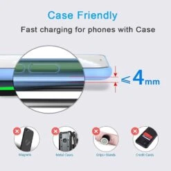 Chargeur Sans Fil Fast Charge -Monde Electronique Chargeur induction SCCVEE 15W Rapide coque compatible