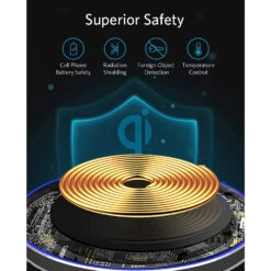 Chargeur Sans Fil Fast Charge -Monde Electronique Chargeur induction SCCVEE 15W Rapide securite avancee