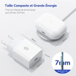 Chargeur Induction Pour Apple -Monde Electronique Chargeur induction Syncwire 7.5W taille compacte et elegante