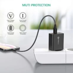 Chargeur USB 4 Ports -Monde Electronique Chargeur rapide 4 ports Joomfeen protection