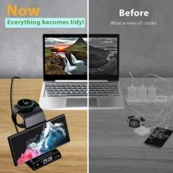 Chargeur Sans Fil 3 En 1 Rapide 7 Chargeur Sans Fil 3 En 1 Rapide -Monde Electronique Chargeur sans fil 3 en 1 rapide ordinateur portable