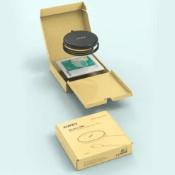 Chargeur Sans Fil Certifié Qi -Monde Electronique Chargeur sans fil Aukey emballage