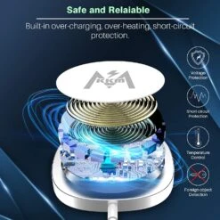 Chargeur Smartphone Magnétique -Monde Electronique Chargeur sans fil KKM securite optimale