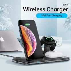 Support De Chargeur Sans Fil 3 En 1 -Monde Electronique Chargeur sans fil MOSHOU charge rapide