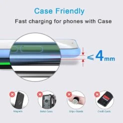 Chargeur Sans Fil Samsung Et IPhone -Monde Electronique Chargeur sans fil SCCVEE 20Watts Ultra Rapide coque compatible