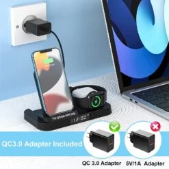 Chargeur Sans Fil Rapide 15W -Monde Electronique Chargeur sans fil rapide Ysyfad secteur