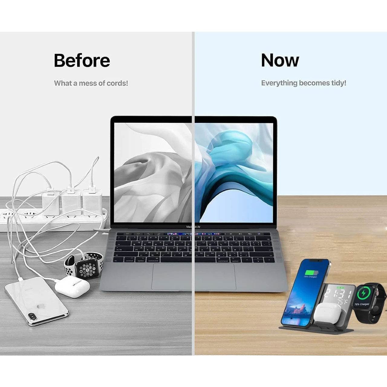 Chargeur Sans Fil Réveil Alarme 5 Chargeur Sans Fil Réveil Alarme – Image 3