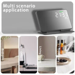 Chargeur Sans Fil Réveil Alarme 9 Chargeur Sans Fil Réveil Alarme -Monde Electronique Chargeur sans fil reveil alarme utilisation mulitples