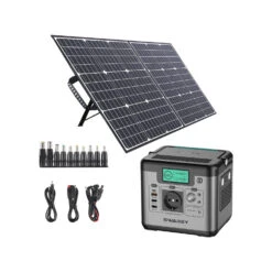 Chargeur Solaire Portable 220 Volts Avec Batterie 18 Chargeur Solaire Portable 220 Volts Avec Batterie -Monde Electronique Chargeur solaire 220V Portable avec Batterie adaptateurs