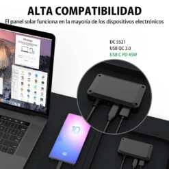 Chargeur Solaire Pliable De 120 Watts 14 Chargeur Solaire Pliable De 120 Watts -Monde Electronique Chargeur solaire Pliable de 120 watts grande compatibilite