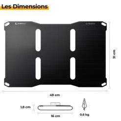 Chargeur Solaire Pour Tablette IPad Et Autres 13 Chargeur Solaire Pour Tablette IPad Et Autres -Monde Electronique Chargeur solaire Pour iPad dimensions
