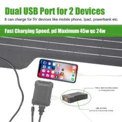 Chargeur Solaire Pour Ordinateur Portable -Monde Electronique Chargeur solaire pour Ordinateur Portable double usb