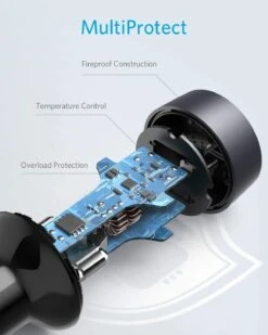 Chargeur Voiture Anker PowerDrive III 40W 9 Chargeur Voiture Anker PowerDrive III 40W -Monde Electronique Chargeur voiture Anker PowerDrive III multi protections