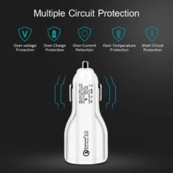 Chargeur Allume Cigare Universel -Monde Electronique Chargeur voiture blanc USB