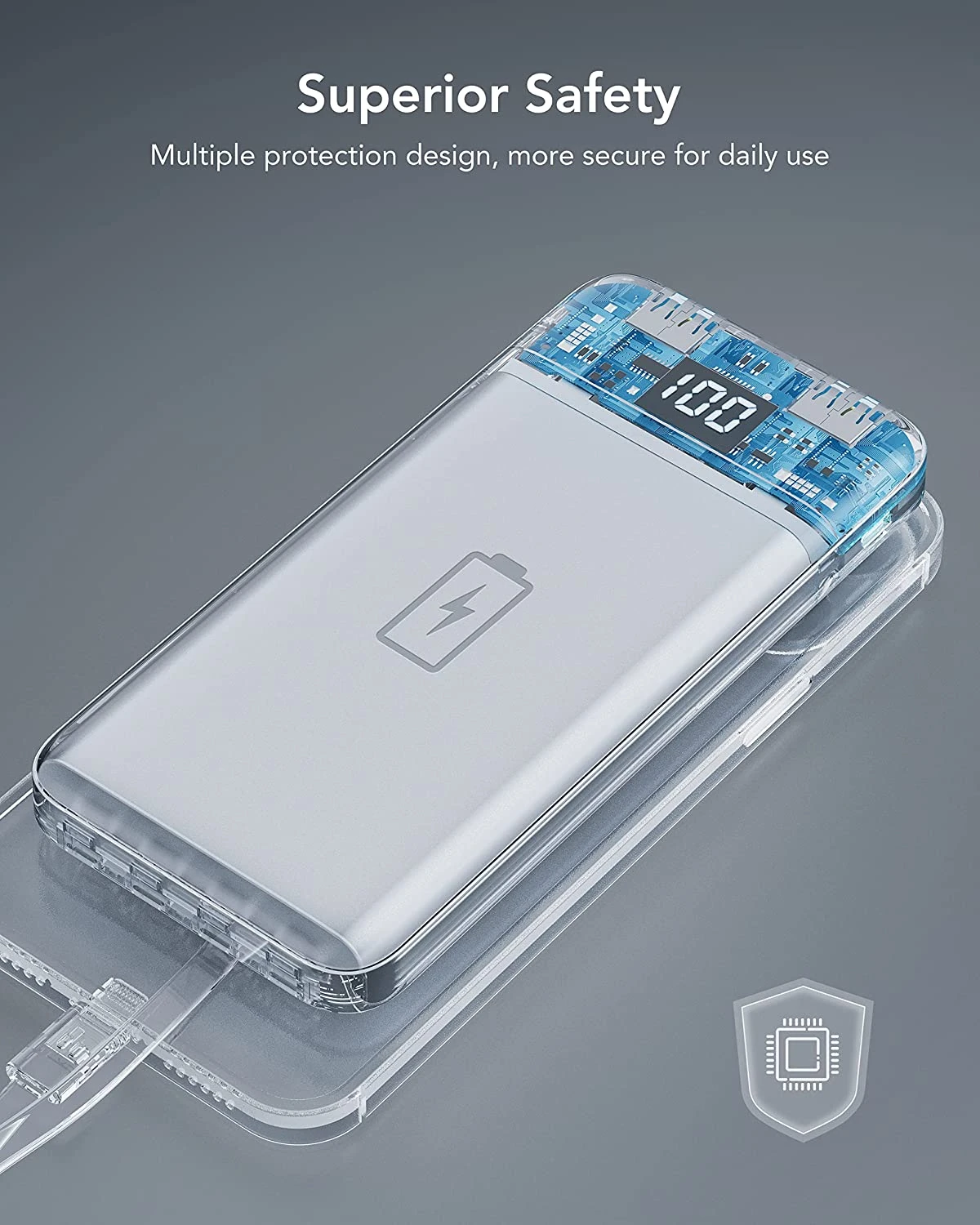 Charmast Batterie Externe 10000 MAh Câbles Intégrés 7 Charmast Batterie Externe 10000 MAh Câbles Intégrés – Image 5