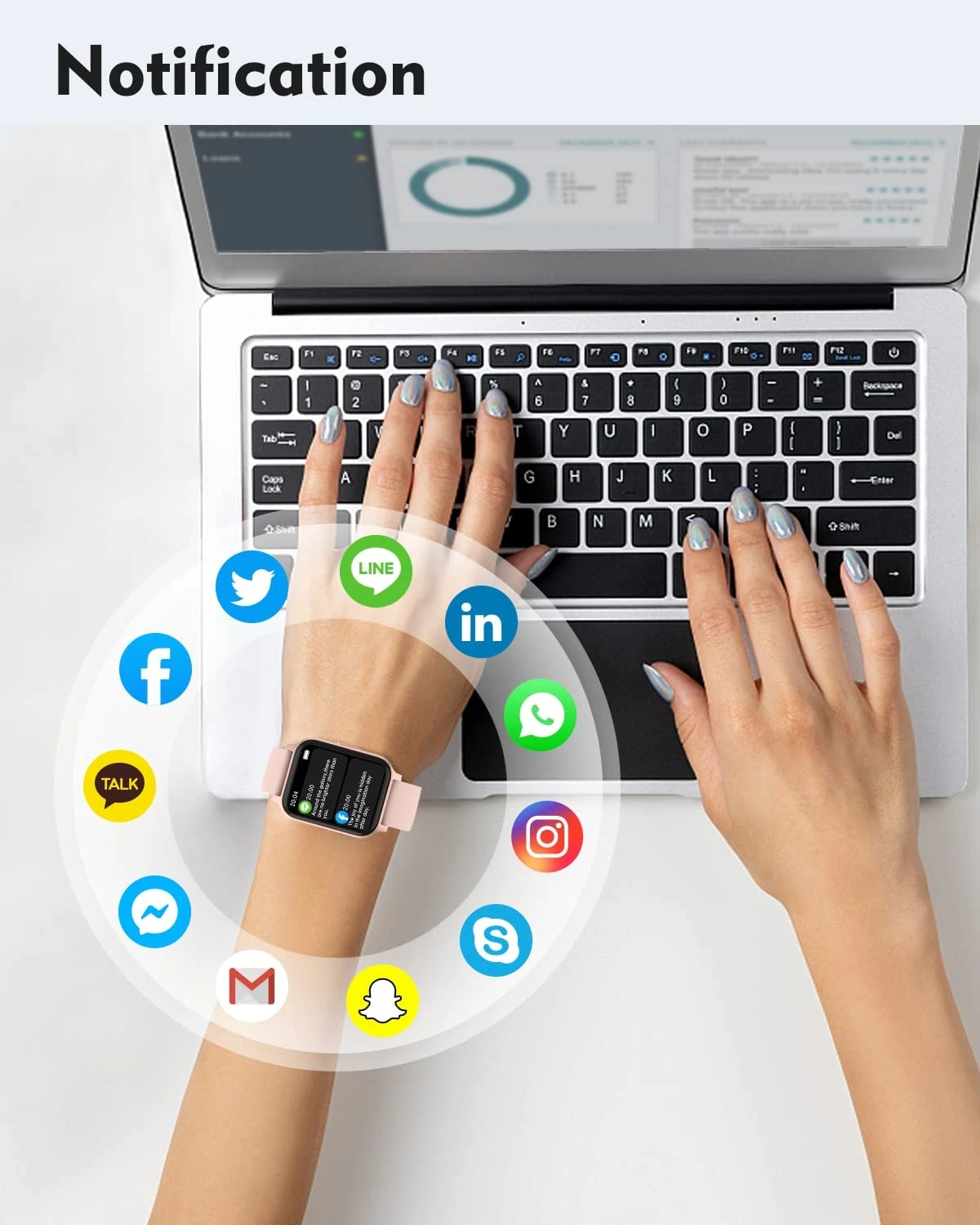 Cloudpoem Smart Watch Feminine 5 Cloudpoem Smart Watch Feminine – Image 3