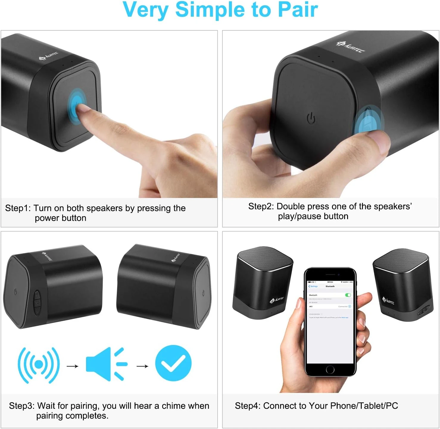 Double Enceinte Bluetooth Puissante 4 Double Enceinte Bluetooth Puissante – Image 2