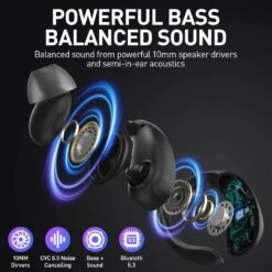 Écouteur Bluetooth Intra Auriculaire Sport -Monde Electronique Ecouteur Bluetooth Intra Auriculaire Sport bass balanced