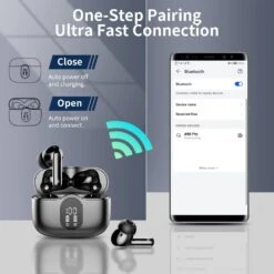 Écouteurs Bluetooth Sans Fil Noir -Monde Electronique Ecouteur Bluetooth Sans Fil Noir reduction bruit