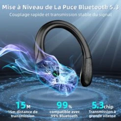 Écouteurs Bluetooth Sport Réduction Bruit -Monde Electronique Ecouteur Bluetooth Sport Reduction Bruit autonomie