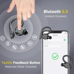 Écouteur Intra Auriculaire Sans Fil Sport -Monde Electronique Ecouteur Intra Auriculaire Sans Fil Sport bt 5.3