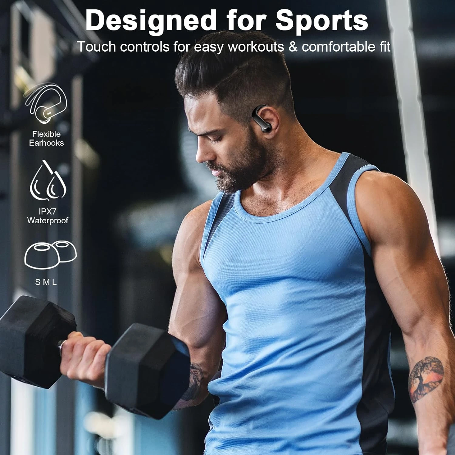 Écouteurs Sans Fil Avec Crochet 9 Écouteurs Sans Fil Avec Crochet – Image 7