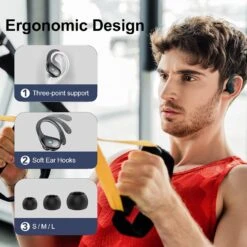 Écouteurs Wireless Sport BT 5.3 -Monde Electronique Ecouteur Wireless Sport design ergonomique