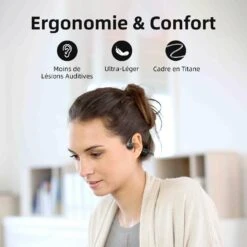 Écouteurs Sans Fil Osseux Course À Pied -Monde Electronique Ecouteurs Sans Fil Osseux Course A Pied ergonomie et confort