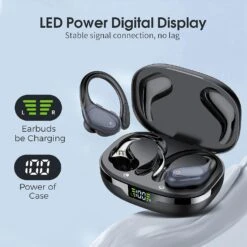 Écouteurs Sans Fil Sport Musique Bluetooth -Monde Electronique Ecouteurs Sans Fil Sport Musique Bluetooth led power digital