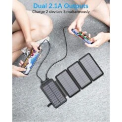 Batterie Portable Externe Solaire 7 Batterie Portable Externe Solaire -Monde Electronique Elzle Chargeur Solaire de 26800mAh charge rapide