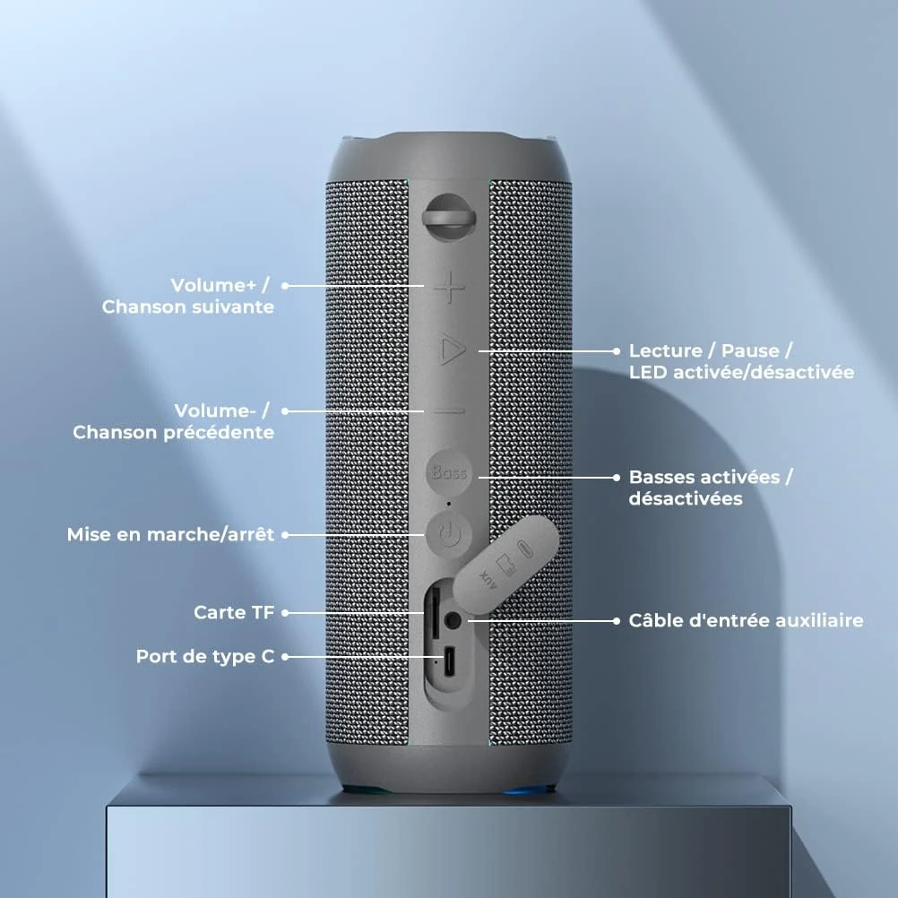 Enceinte Bluetooth Connectée Puissante 8 Enceinte Bluetooth Connectée Puissante – Image 6