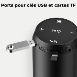 Enceinte Bluetooth Avec Lecteur Clé USB -Monde Electronique Enceinte Bluetooth Haut de Gamme et carte tf