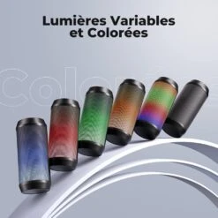 Enceinte Bluetooth Lumineuse LED Portable -Monde Electronique Enceinte Bluetooth Lumineuse LED Portable couleur