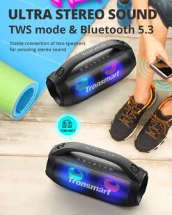 Enceinte Bluetooth Avec Lumière LED 15 Enceinte Bluetooth Avec Lumière LED -Monde Electronique Enceinte Bluetooth Lumineuse Puissante voyage fete