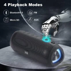 Enceinte Bluetooth Puissante Avec Microphone -Monde Electronique Enceinte Bluetooth Puissante avec Microphone resistant