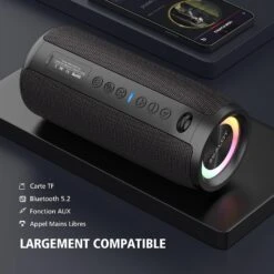 Enceinte Bluetooth De Qualité Et Puissante -Monde Electronique Enceinte Bluetooth de Qualite et Puissante micro sd