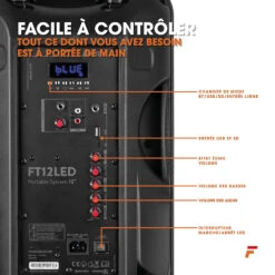 Enceinte Sono Bluetooth Puissante De 700W 12 Enceinte Sono Bluetooth Puissante De 700W -Monde Electronique Enceinte Sono Bluetooth Puissante eclairage led