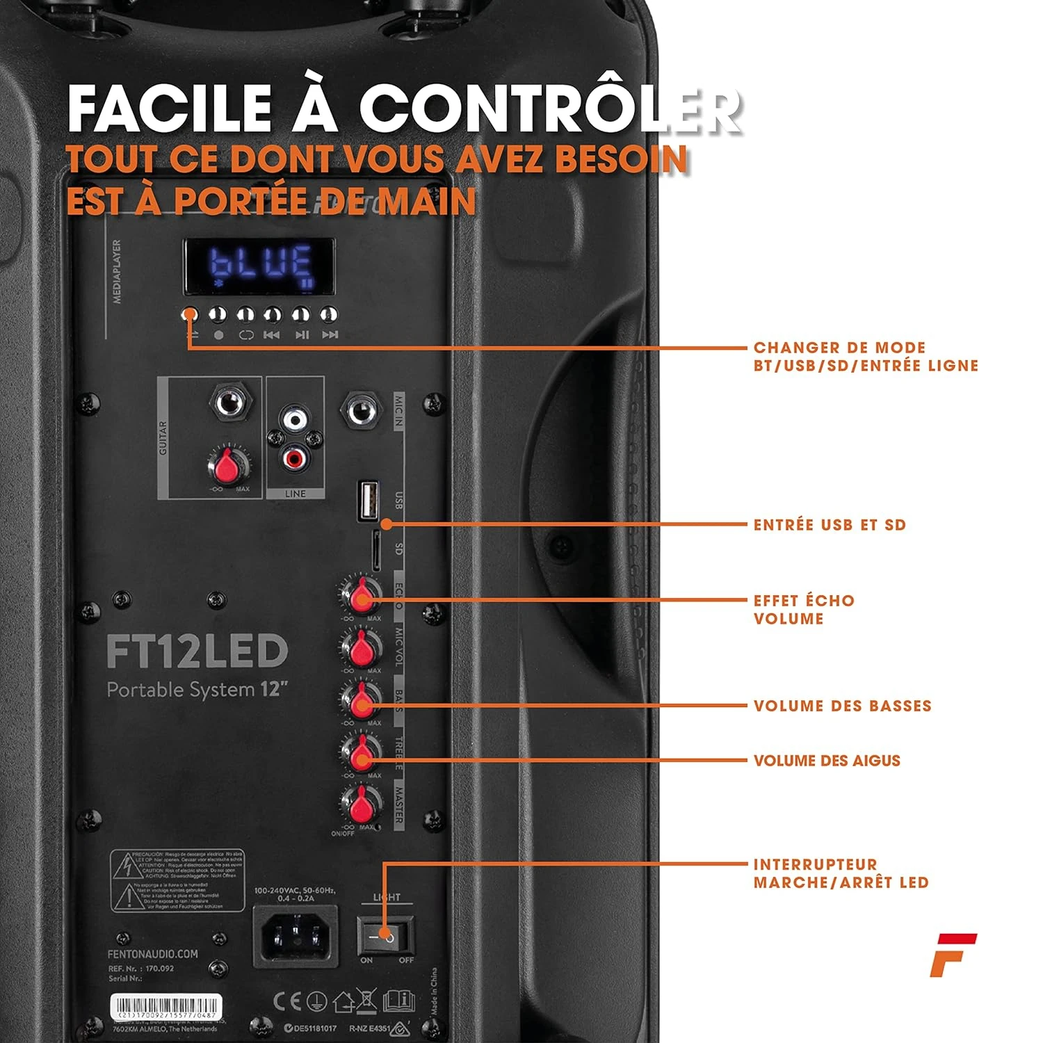 Enceinte Sono Bluetooth Puissante De 700W 5 Enceinte Sono Bluetooth Puissante De 700W – Image 3