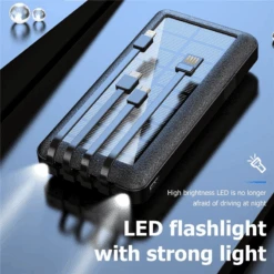 Batterie Portative Solaire -Monde Electronique Epow Batterie Externe Solaire 4 cables