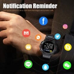 Montre Homme Connectée Grande -Monde Electronique Grosse Montre homme Connectee notifications