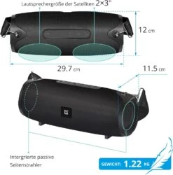Haut Parleur Bluetooth Puissant -Monde Electronique Haut Parleur Bluetooth Puissant dimensions