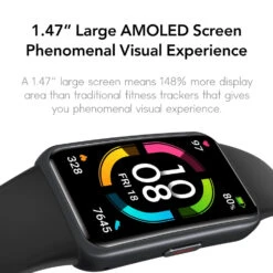 Bracelet Connecté Rythme Cardiaque -Monde Electronique Honor Band 6 Montre Connectee grand ecran